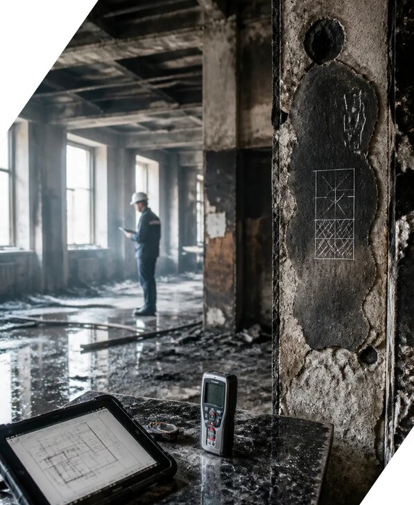 Обследование зданий после пожара в Химках от 15551 р. | ЭкспертизаРоссия